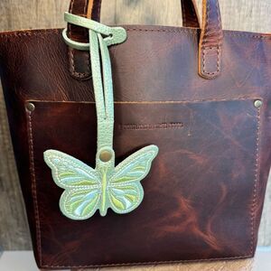 BEETLE Portland Leather Butterfly  Charm FAST SHIP Monarca Charm